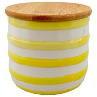 Caníster DECO HOME Rayas Amarillo Mediano