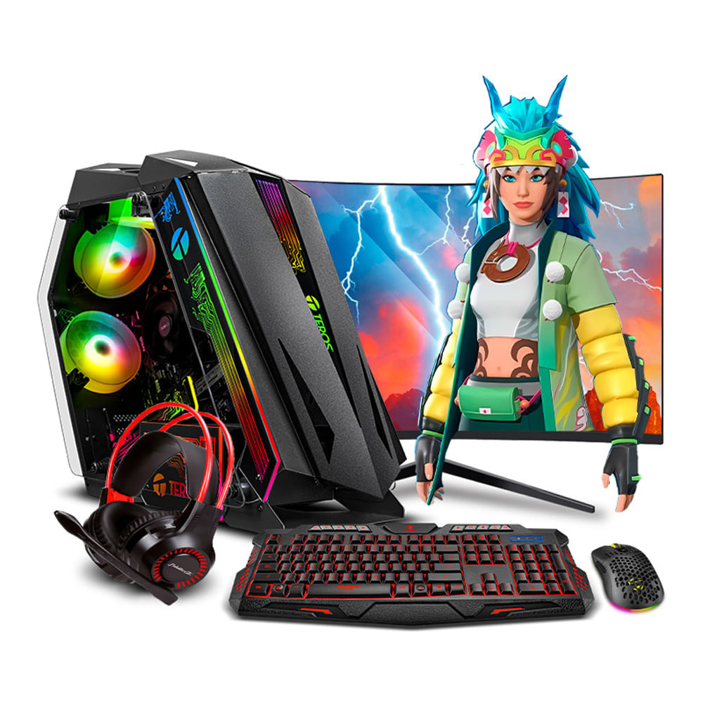 COMPUTADORA PC GAMER HAKU RGB RYZEN 7 5700G 16GB 500GB 24 CURVO MI PC LISTA MIPCLISTA