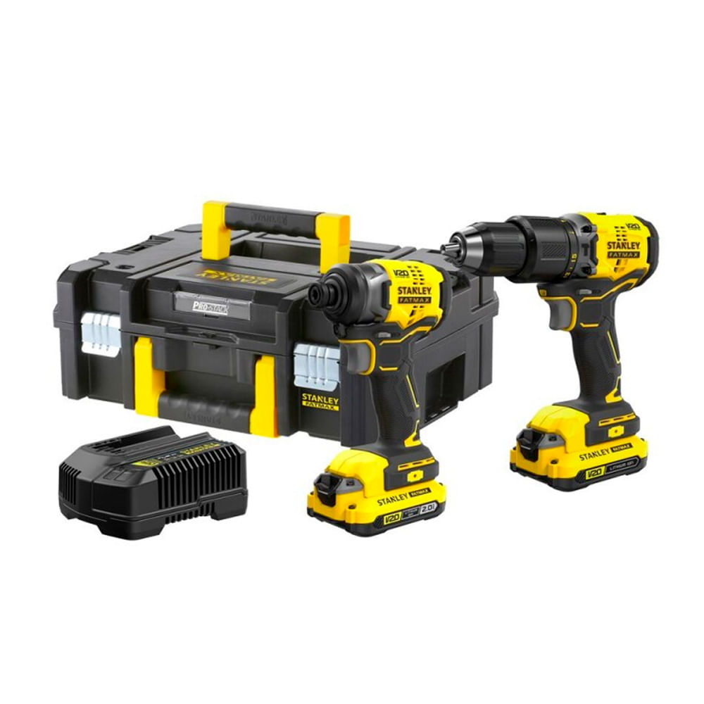 Taladro Percutor Brushless 20V y Atornillador Impacto 20V SBDI465D2T