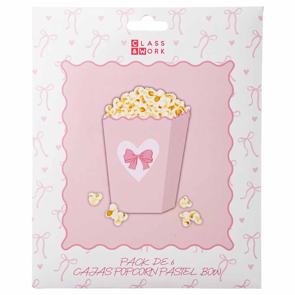 Pack de 6 Cajas Popcorn Pastel Bow CLASS&WORK