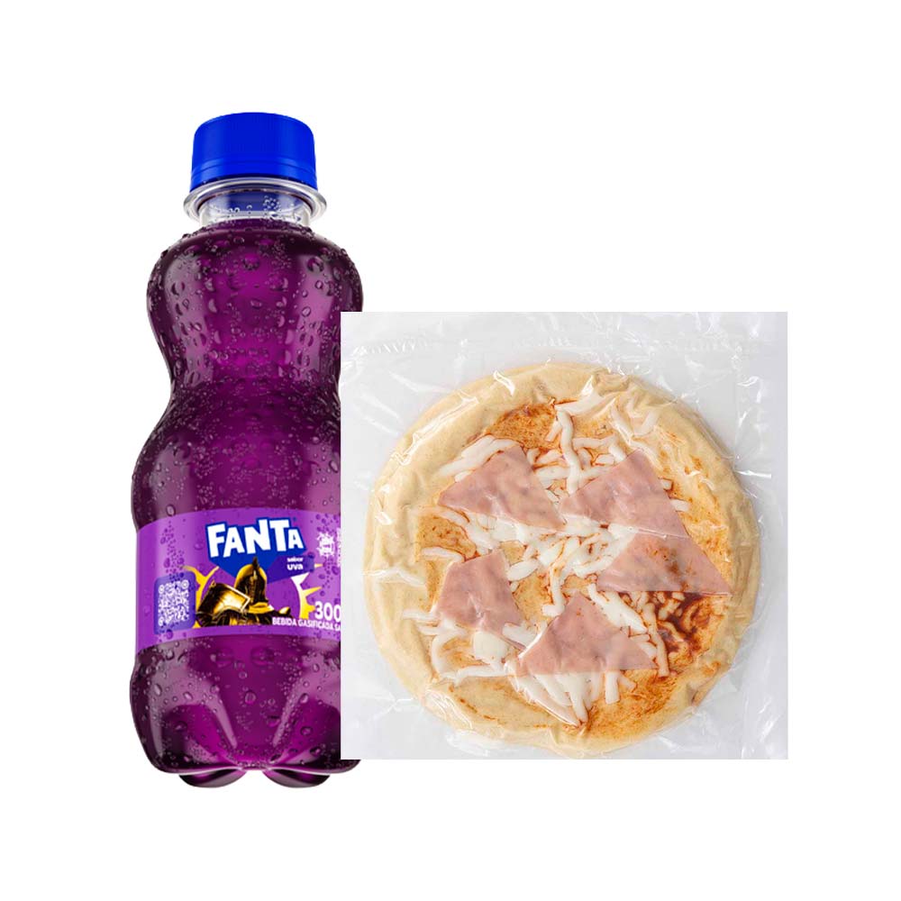 Pack Pizza Americana Personal LA FLORENCIA 1un + Gaseosa Uva FANTA Botella 300ml