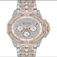 RELOJ BULOVA OCTAVA PLATEADO CON ORO ROSA