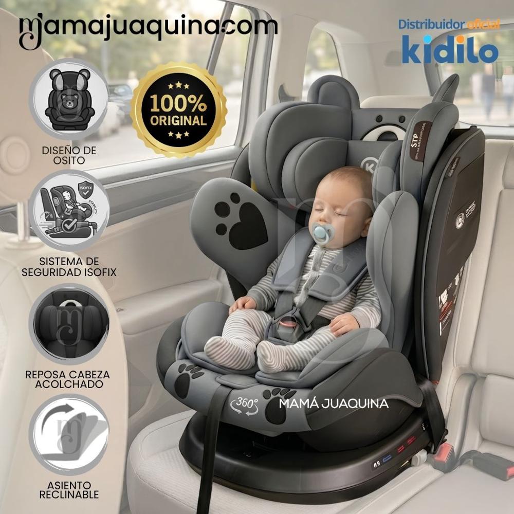 Silla de Auto para bebés Kidilo COCO Giratoria 360 Gray