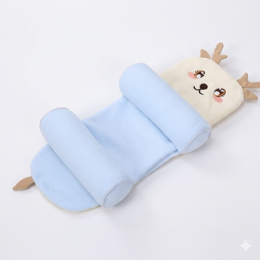 Almohada Renito 2 en 1 Posicionador para Bebe Celeste