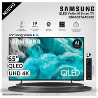 Televisor Samsung 65 Pulg. QLED Smart UHD 4K Vision Ai QN65Q7FAAGX- Modelo Nuevo