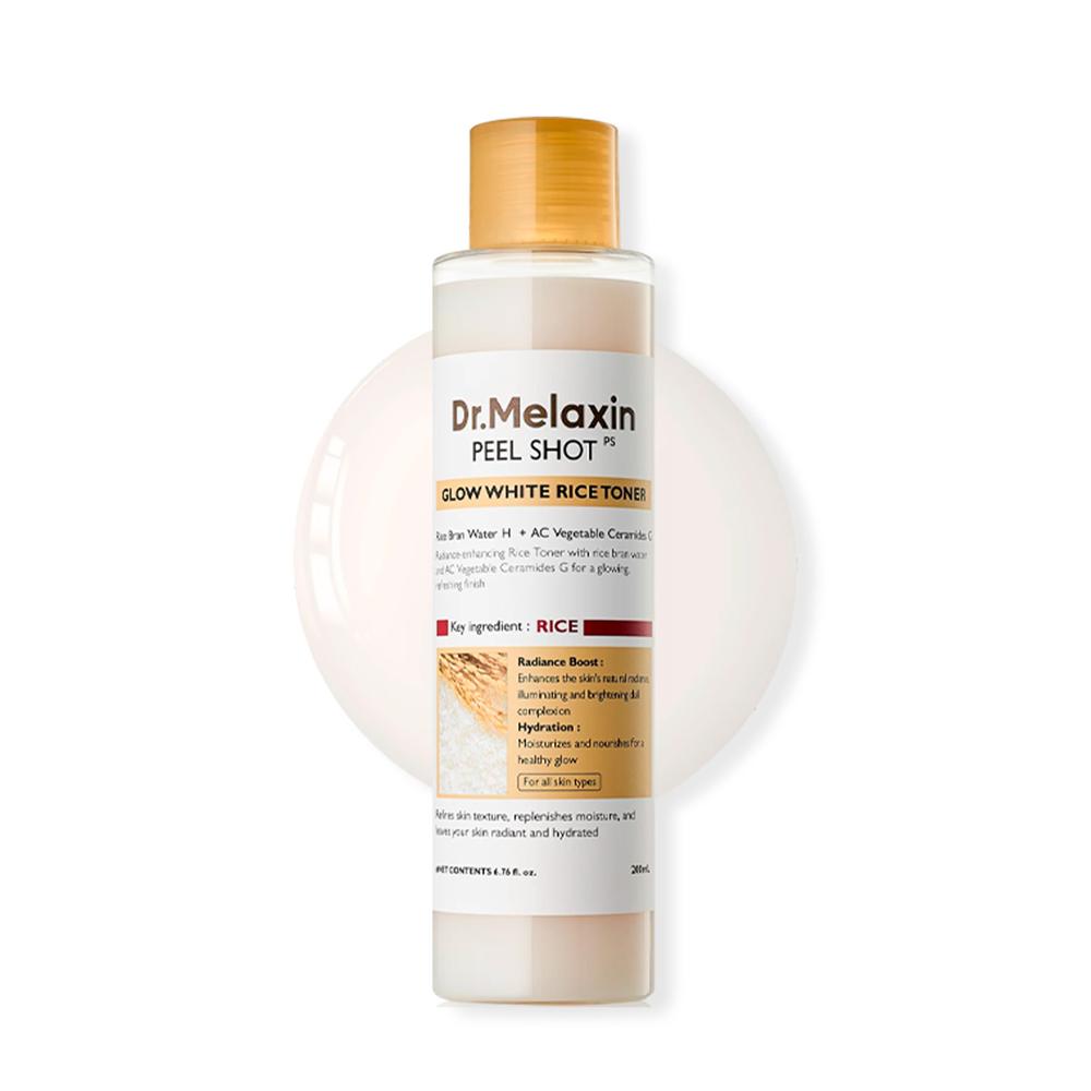 Tónico Peel Shot Glow White Rice Toner 200Ml Dr. Melexin