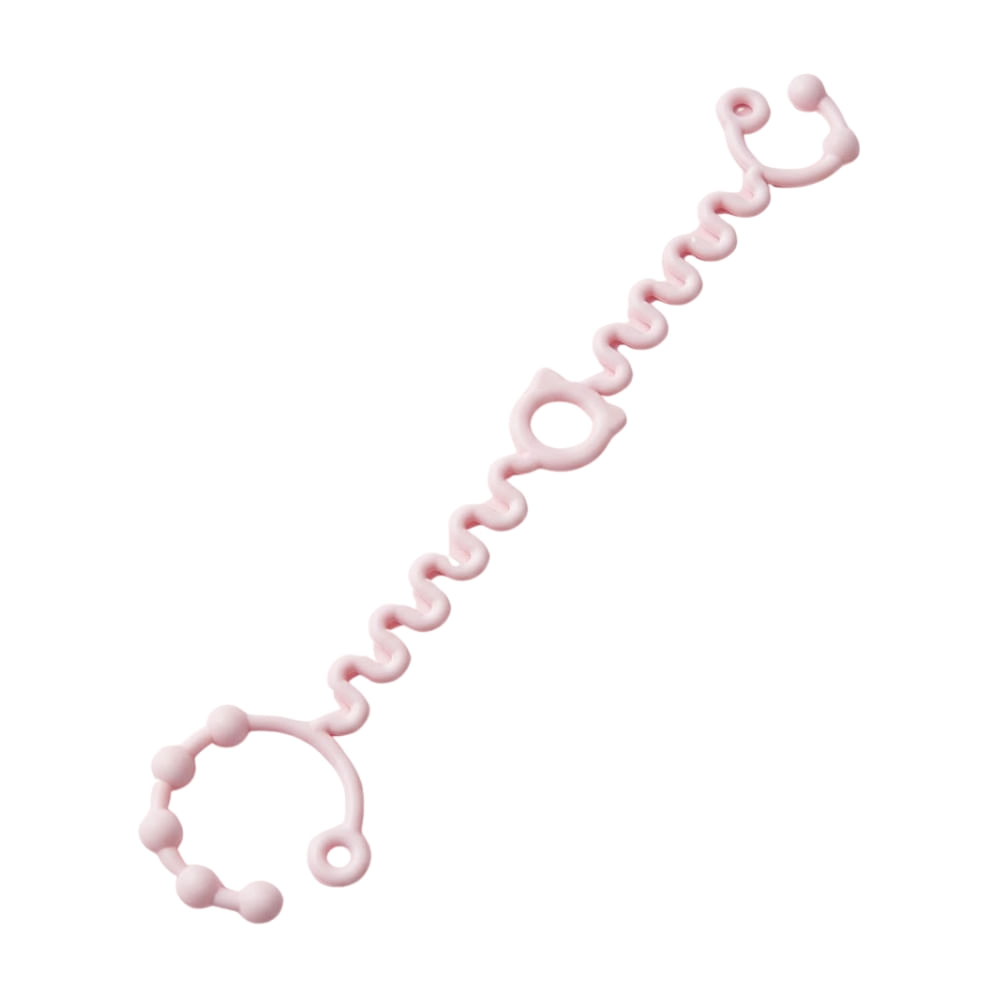 Sujetador de Rizos de Silicona para Chupon Rosado