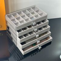 Caja de Joyería Acrílica de 5 Niveles con Cajones