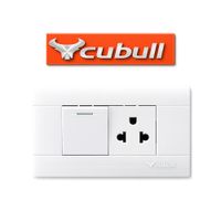 CAJA DE 10 TOMACORRIENTE Y INTERRUPTOR EMPOTRABLE BLANCO