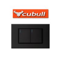 CAJA DE 10 INTERRUPTOR DOBLE EMPOTRABLE NEGRO MATE