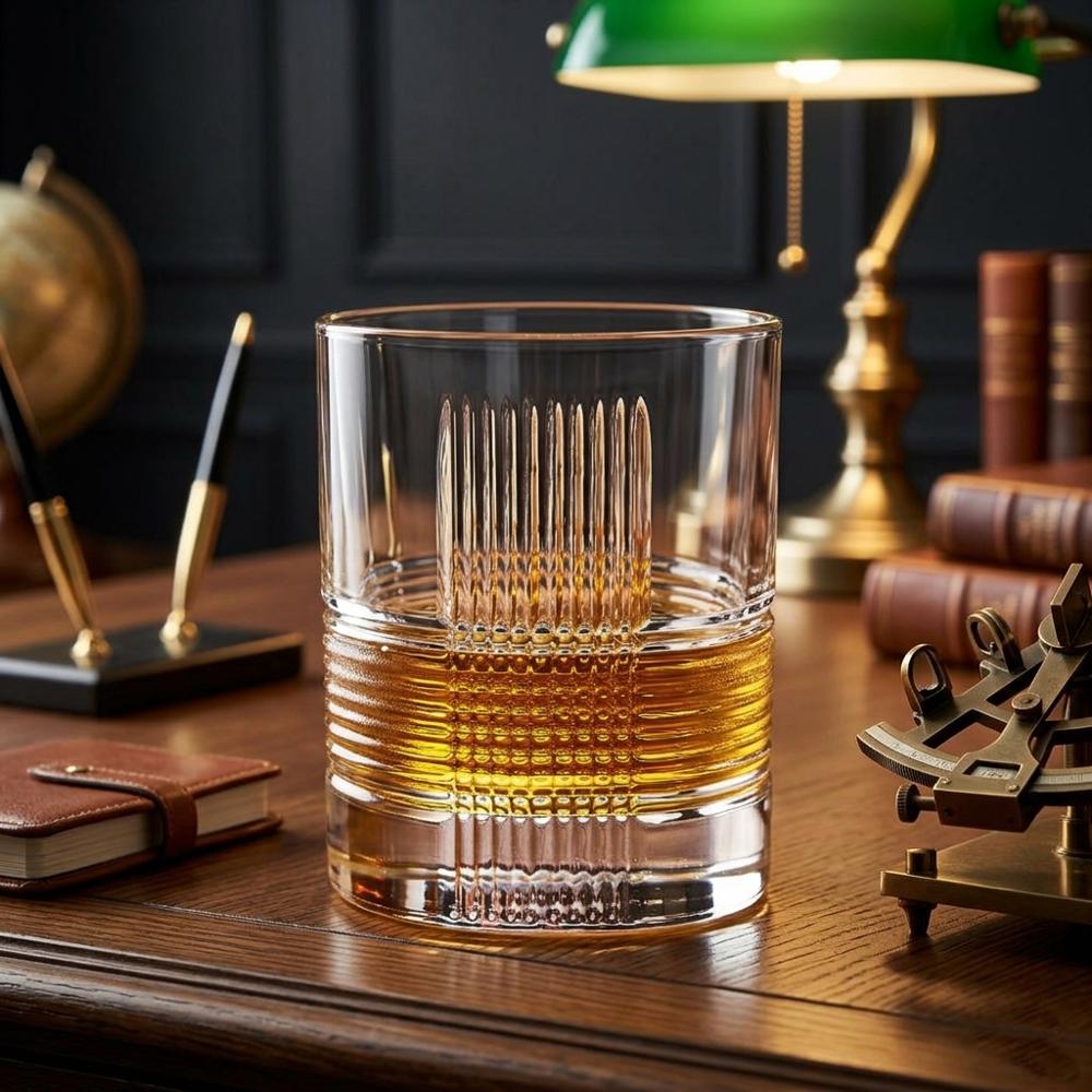 Vaso Whiskero Empire Lujo Arquitectónico en Vidrio Premium
