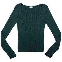Polo Manga Larga Tejido Cuello V Mujer SINGULAR