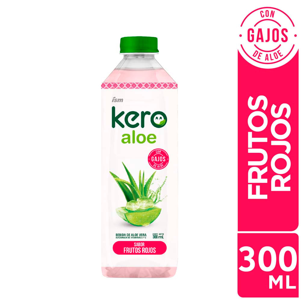 Bebida de Aloe Vera KERO Frutos Rojos Botella 300ml