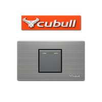 CAJA DE 5 INTERRUPTOR SIMPLE EMPOTRABLE PLATEADO