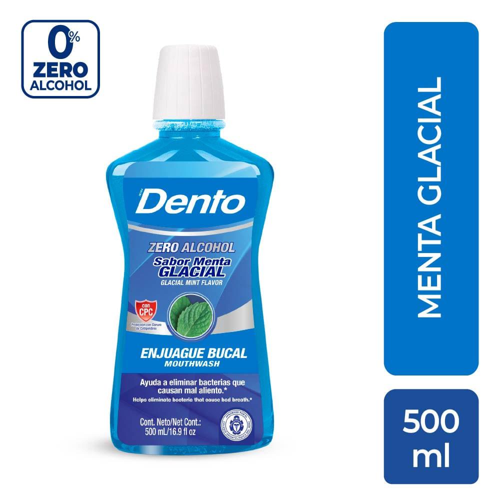 Enjuague Bucal DENTO Menta Glacial Frasco 500ml