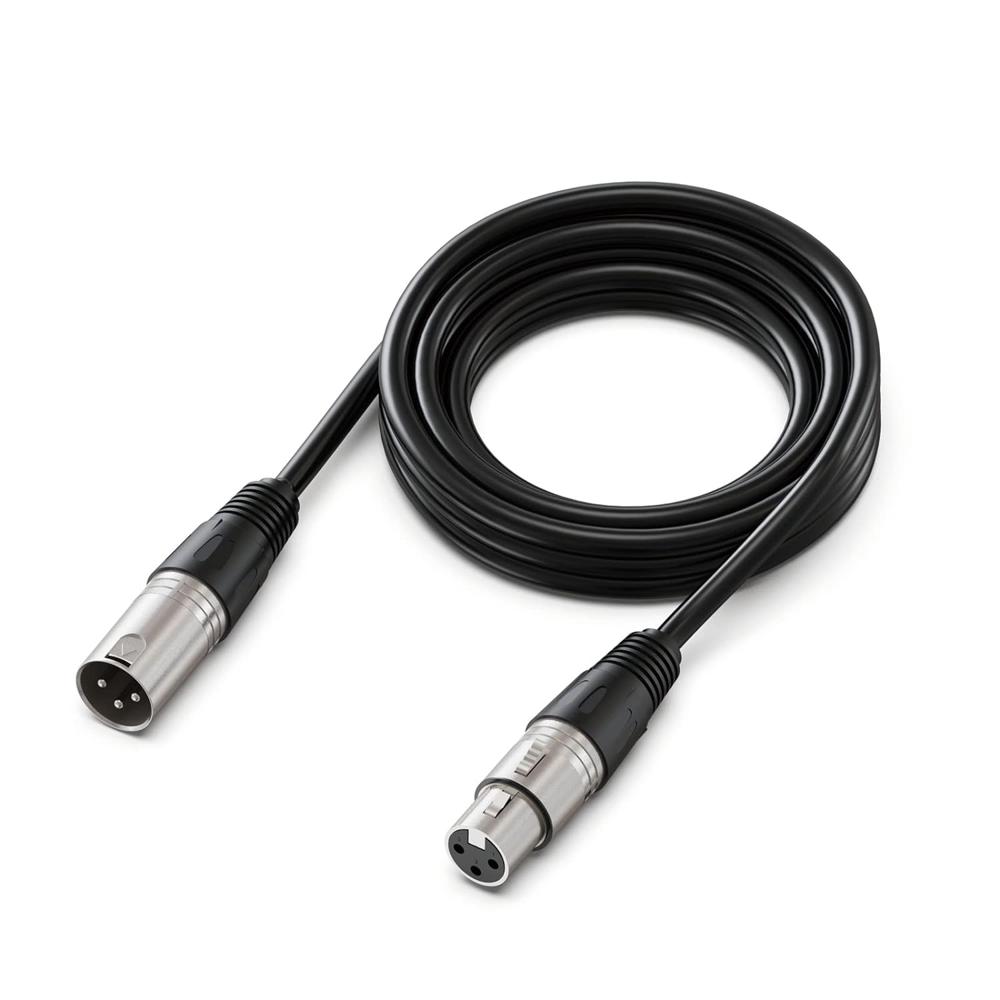 Cable de Audio Fifine XLR de Macho a Hembra de 3 metros - Negro