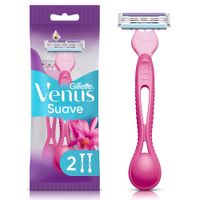 Máquina de Afeitar VENUS Desechable Suave 3 Hojas Bolsa 2un