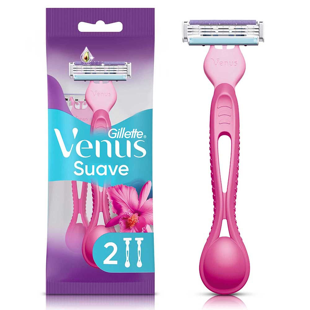 Máquina de Afeitar VENUS Desechable Suave 3 Hojas Bolsa 2un