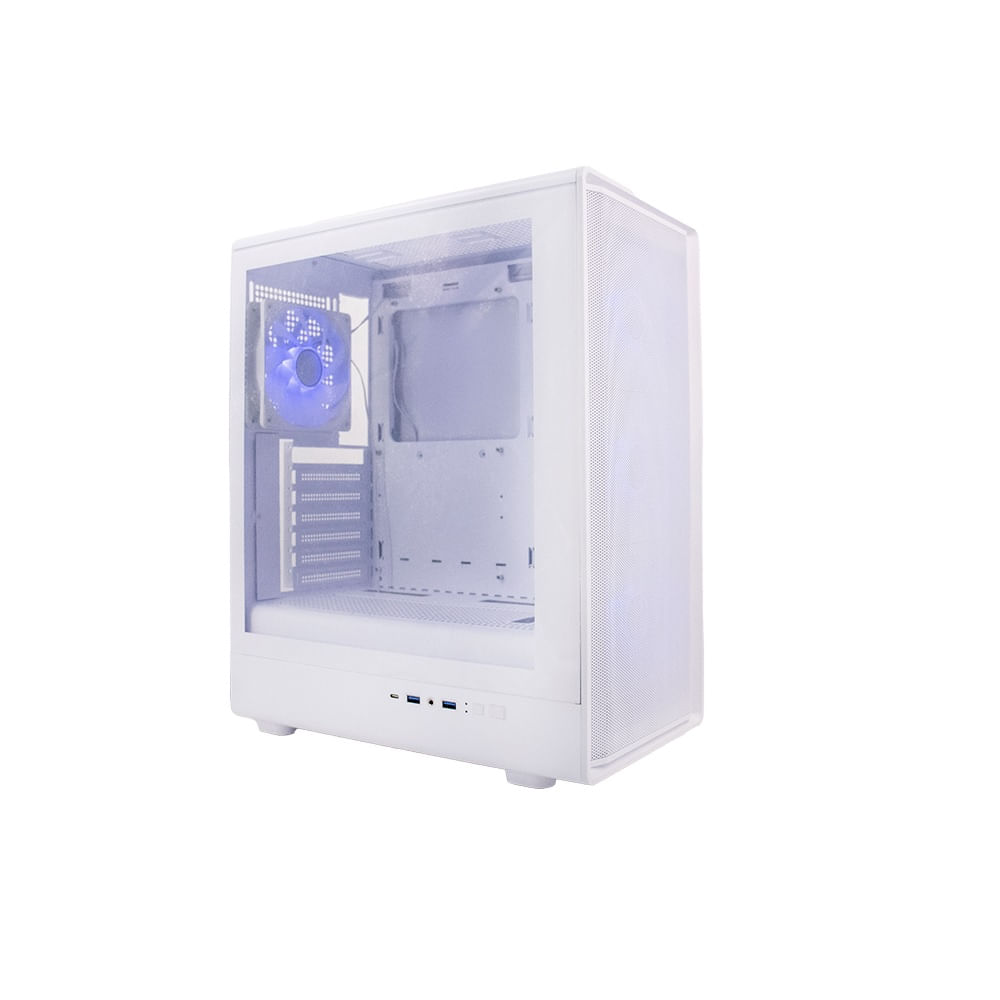 Case sin fuente Gamer TEROS TE-1329G ITX M-ATX ATX 3.5 y 2.5 Blanco