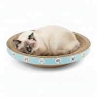 Cama Rascador Redondo para Gato Corrugado de Alta Densidad 45x45cm