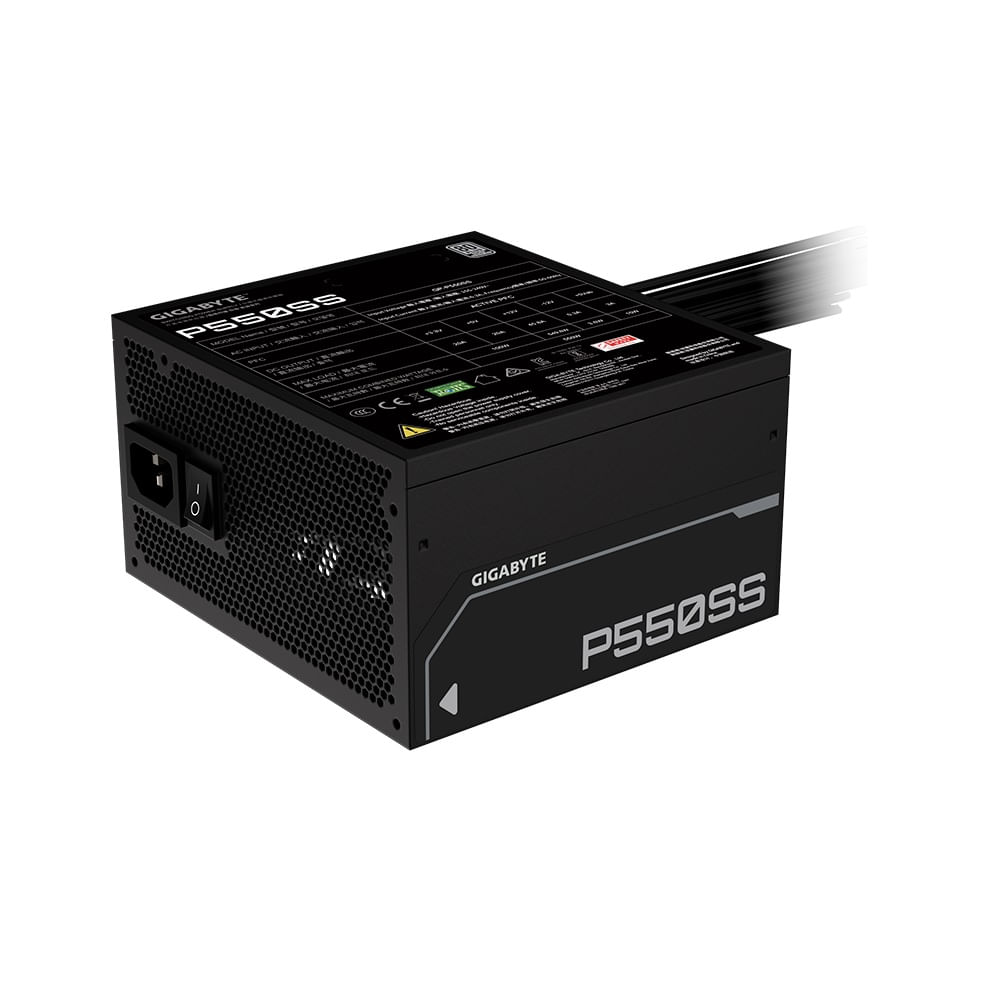 Fuente Poder Gigabyte P550SS 550W 80 PLUS Silver Formato ATX Negro