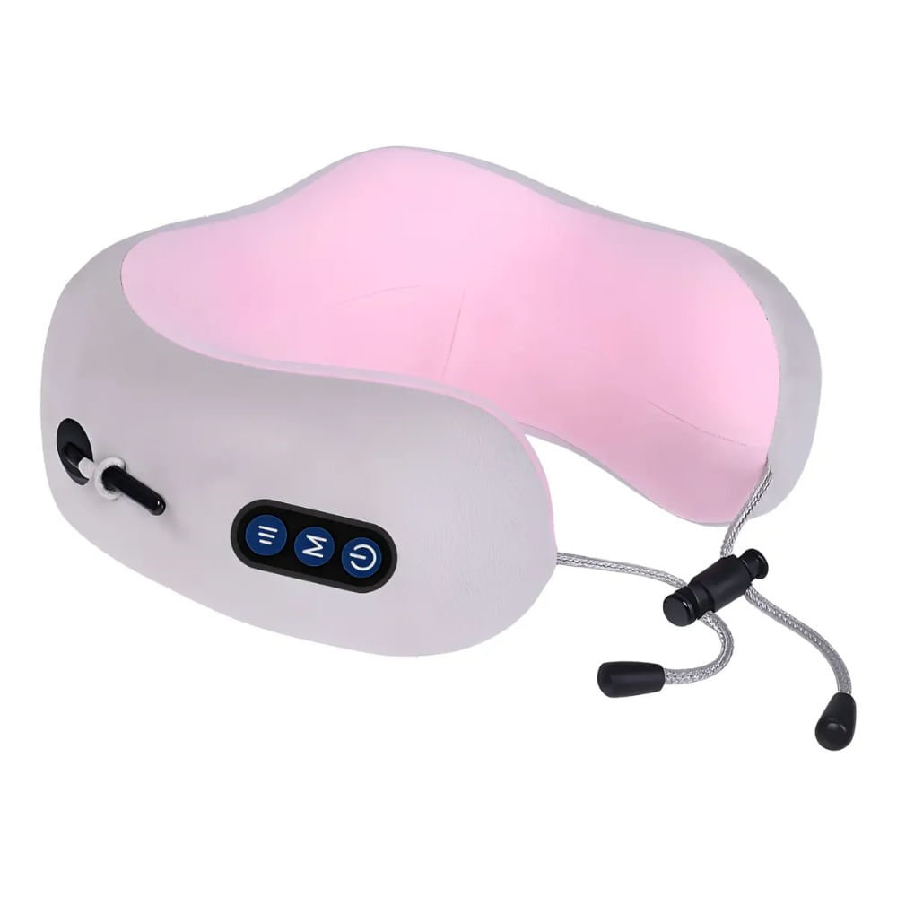 Almohada De Masaje Cervical Cuello Portátil Recargable Rosado
