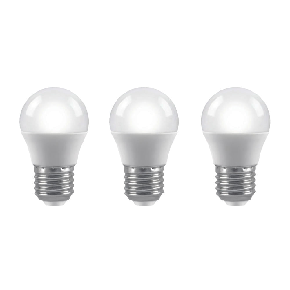 Pack x3 Foco LED Pavonado G45 Bolita 6W E27 Luz Blanca ExtraLED
