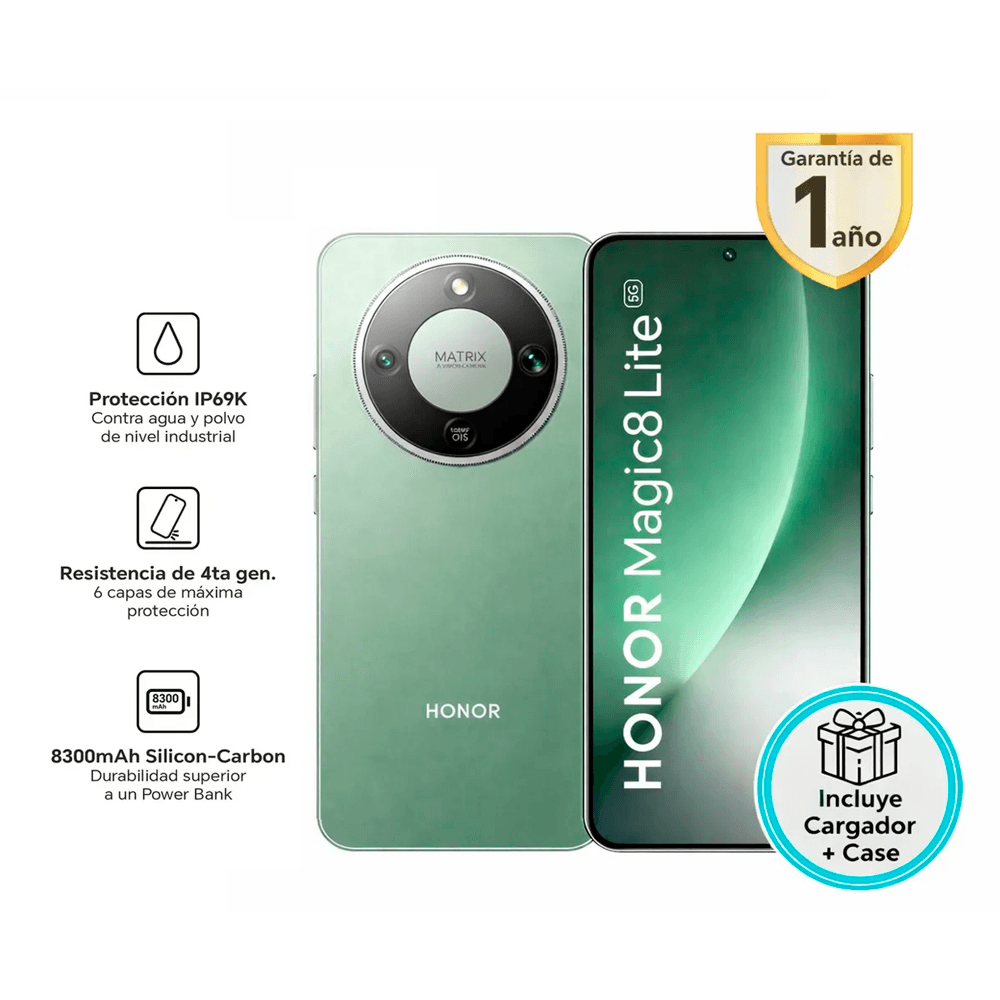 CELULAR HONOR MAGIC 8 LITE 8RAM 256GB VERDE