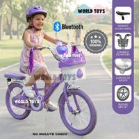 Bicicleta Campera para Niña Aro 16 NERY II con Canasta Purple