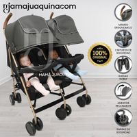 Coche Cuna Bastón Mellicero Ebaby Gold Gris