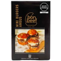 Mini Hamburguesas de Res BON BEEF Angus Caja 12un