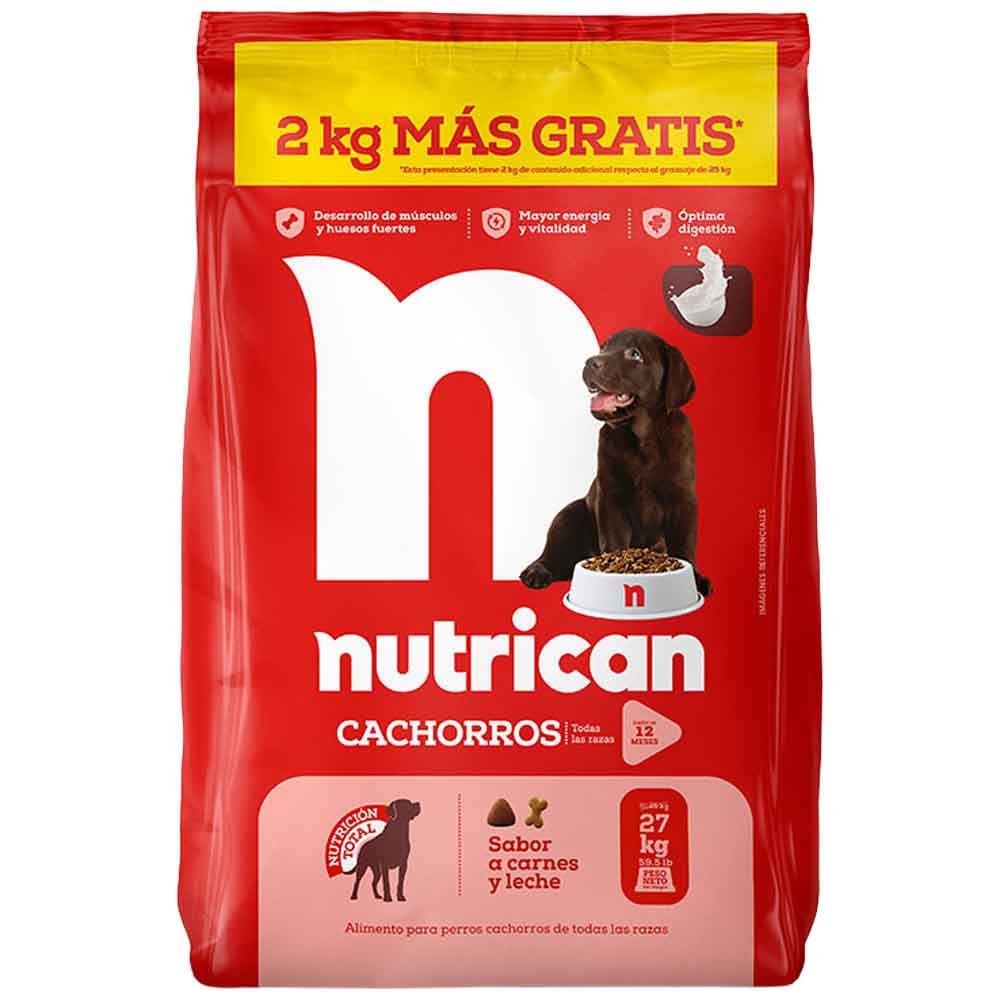 Alimento para Perro NUTRICAN Cachorros Todas las Razas Bolsa 27 kg