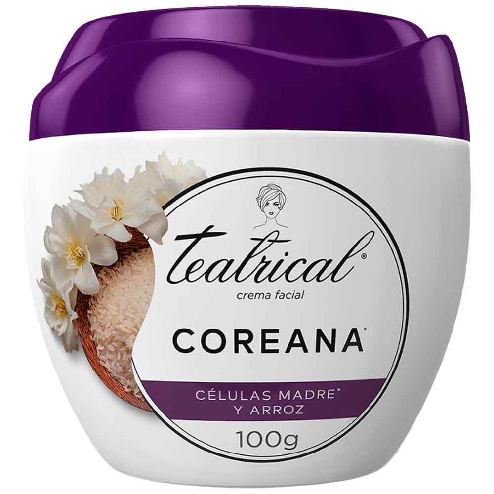 Crema Facial TEATRICAL Efecto Piel Coreana Pote 100g
