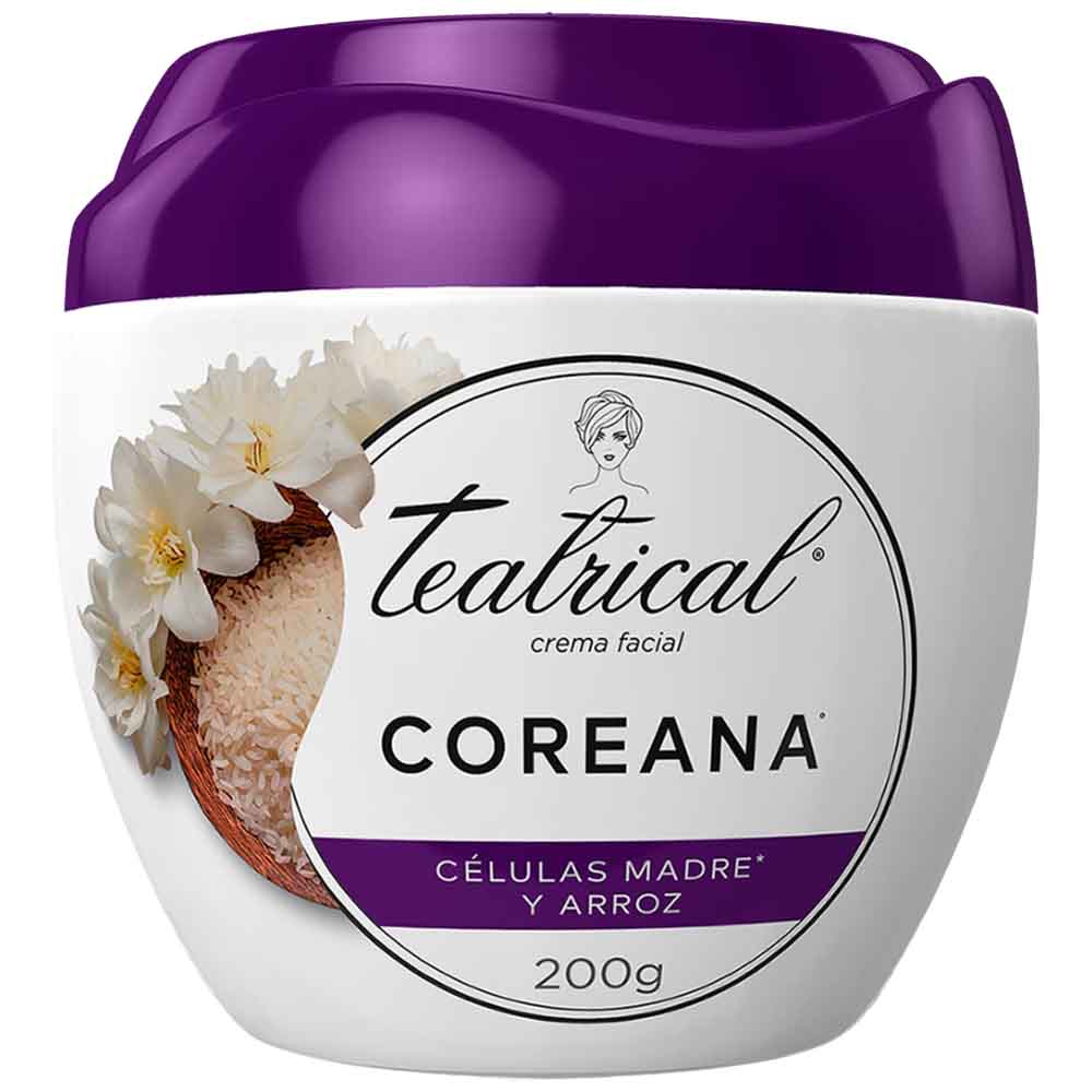 Crema Facial TEATRICAL Efecto Piel Coreana Pote 200g