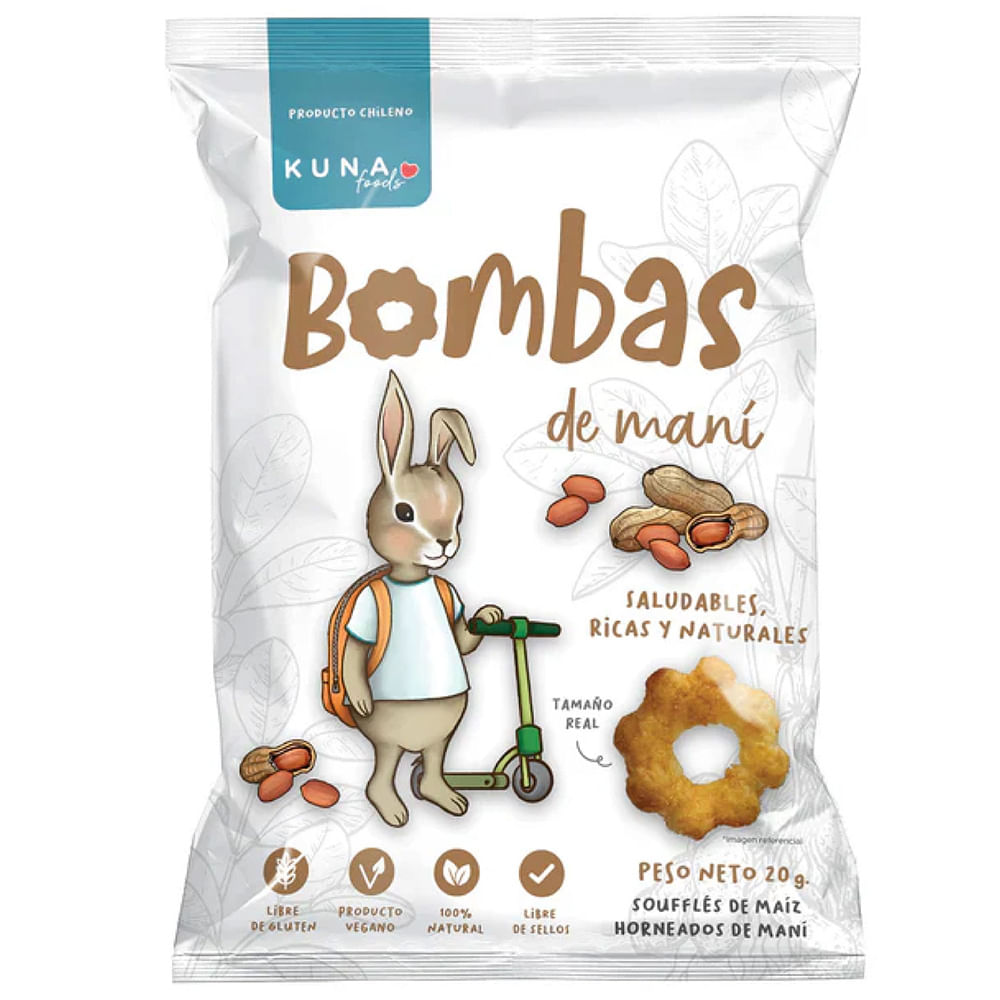 Bombas de Maní Horneado KUNA FOODS Bolsa 20g