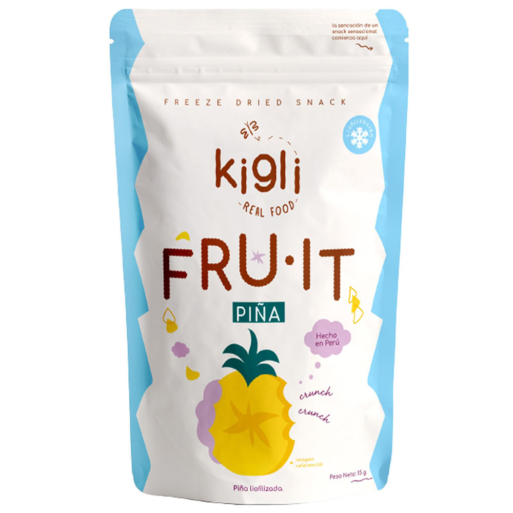 Snack de Piña Liofilizada KIGLI REALFOOD Bolsa 15g