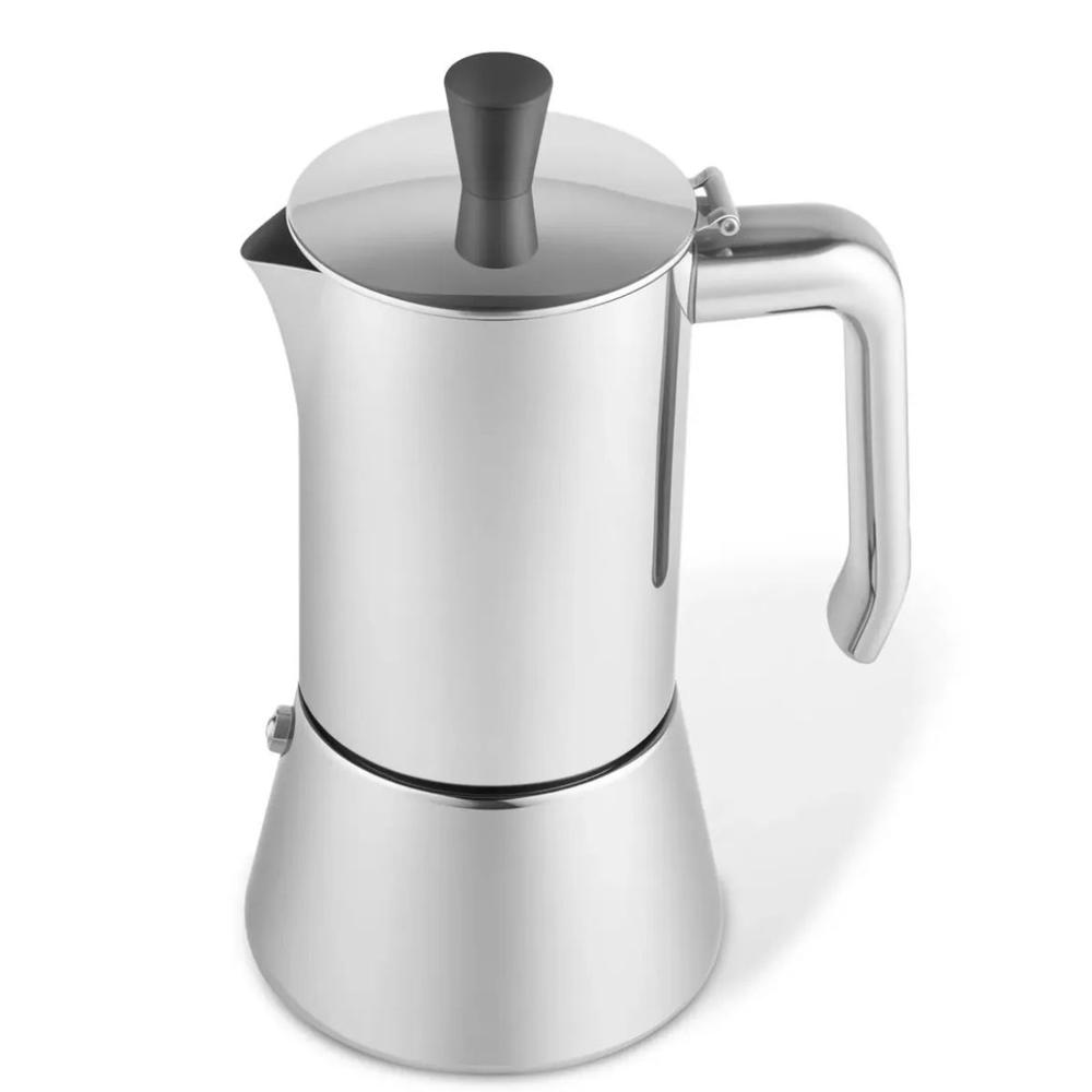 Cafetera Moka 6 Tazas Acero Inoxidable 300 ml Plateada