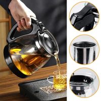 Tetera de Vidrio Infusor de Té con Filtro 2000ML.