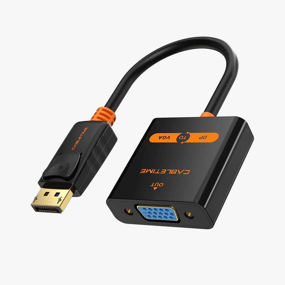 CABLETIME Adaptador DisplayPort a VGA 1080p60Hz - CP25B