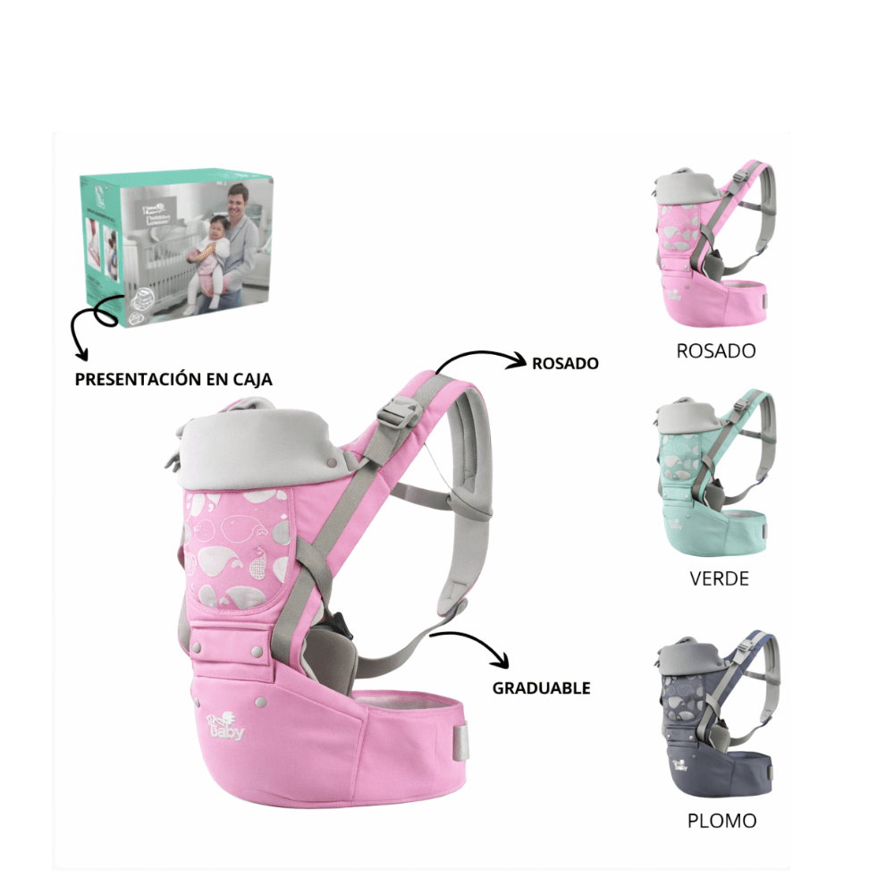 Canguro Portabebes Ergonomico 3 en 1 con Asiento Independiente para Bebe 0 a 36 Meses Hasta 20 kg