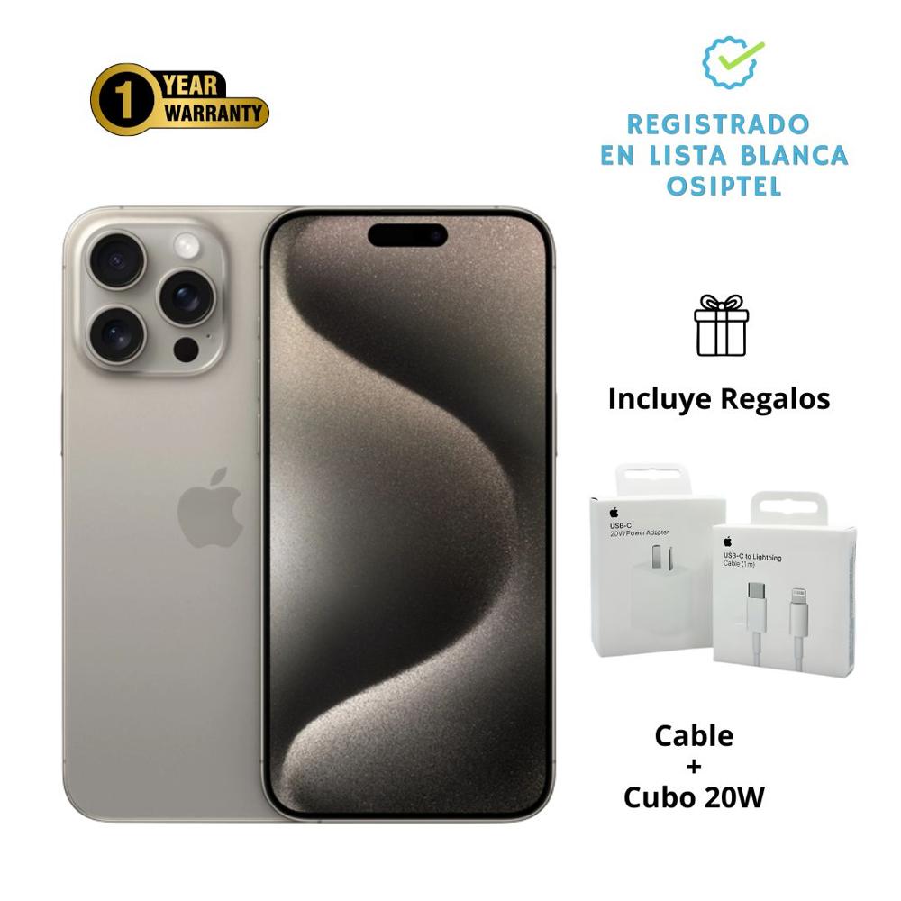 IPhone 15 Pro Max 256gb Natural Titanium Reacondicionado A2849 - Condición Excellent