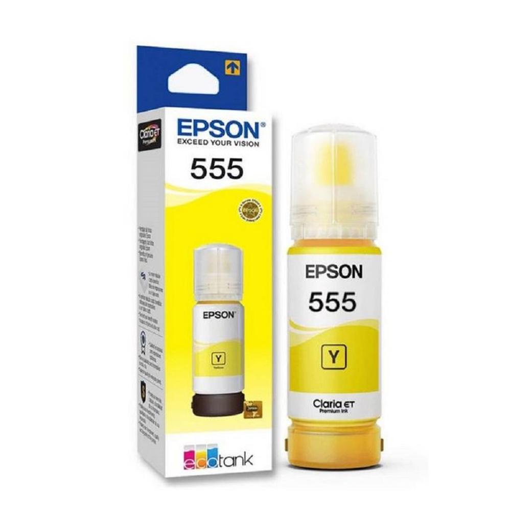 Botella de Tinta Epson 555 Amarillo T555420 - 70ml Original