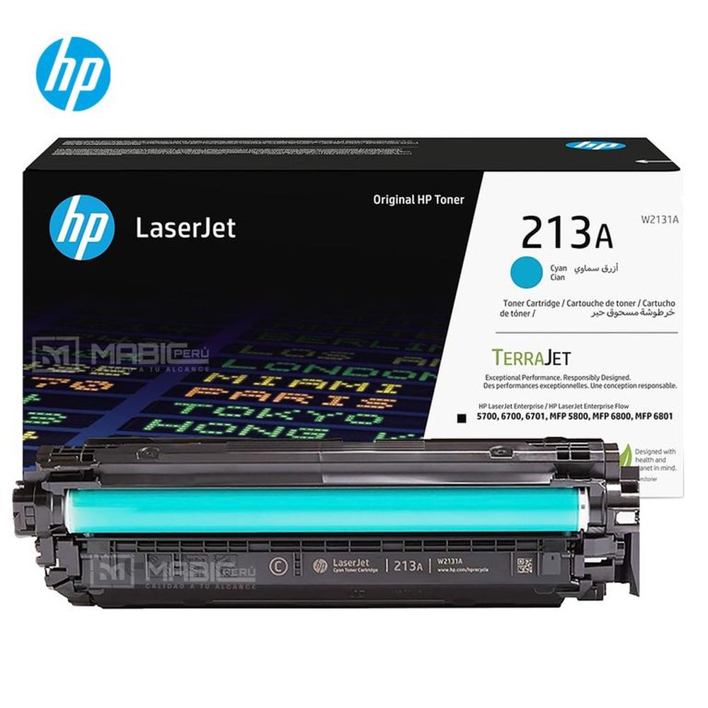 TONER HP 213A CIAN W2131A LJ 5700 5800 6700 6800 ORIGINAL