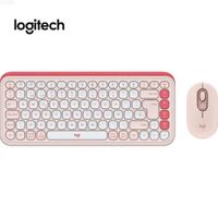 TECLADO LOGITECH + MOUSE POP ICON BLUETOOTHWIRELESS SP COPILOT ROSE