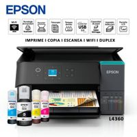 Impresora Multifuncional 3 En 1 Epson Ecotank L4360 Duplex Wifi