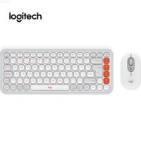 TECLADO LOGITECH + MOUSE POP ICON BLUETOOTHWIRELESS SP COPILOT WHITE