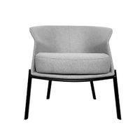 Sillon Bell Gris Base Negra - Ziyaz