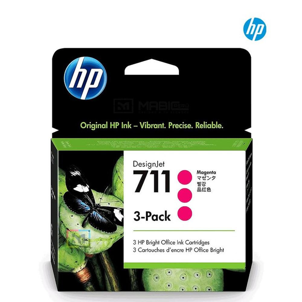 Cartucho de Tinta HP 711 Magenta (3) TriPack CZ135A Original - 29ml