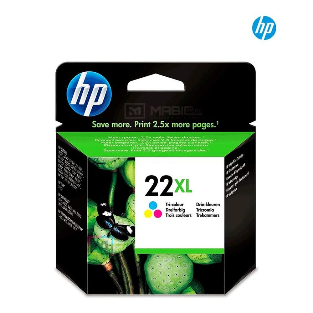 Cartucho de Tinta HP 22XL Tricolor C9352CL Original