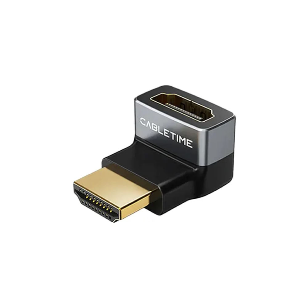 CABLETIME Adaptador HDMI 8K60Hz y 4K120Hz Angulo 270 Macho a Hembra - CP42G